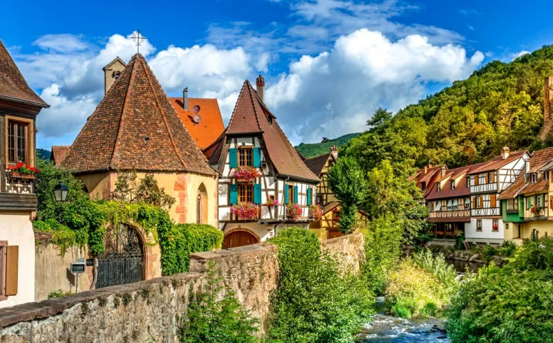 Houses on the Weiss in Kaysersberg