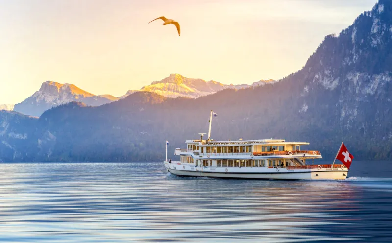 Boat on Lake Geneva