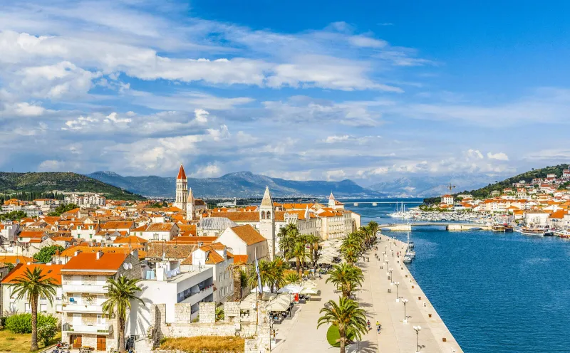 The old town centre of Trogir