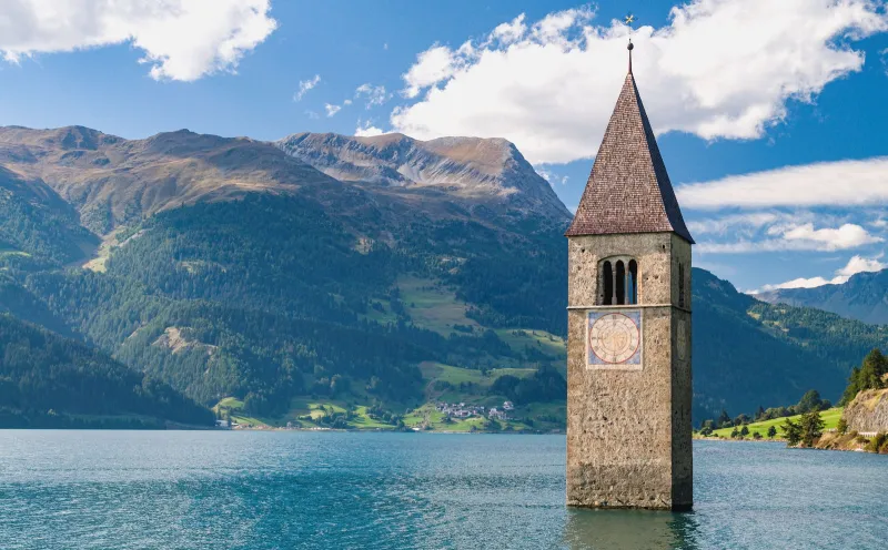 Graun church tower Via Claudia Augusta