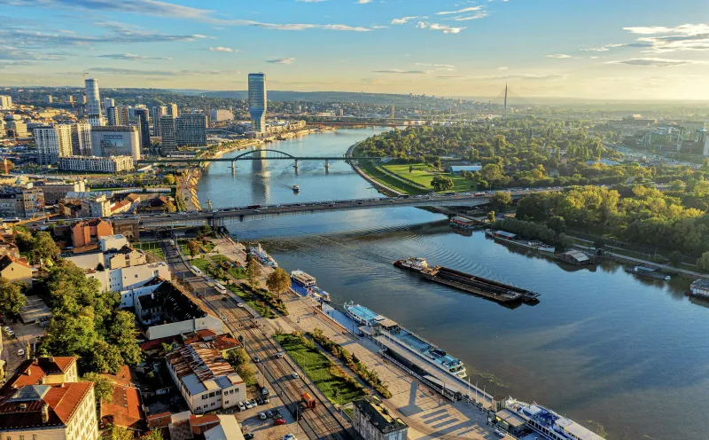 Aerial view Belgrade