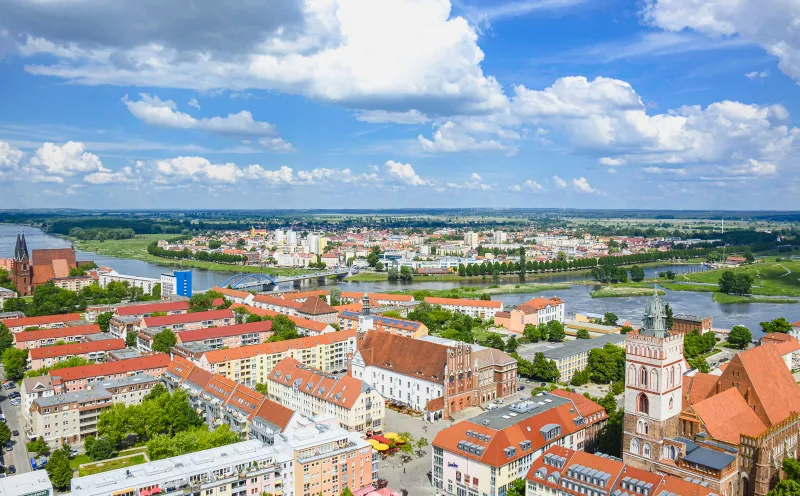 City from above, Frankfurt (Oder)