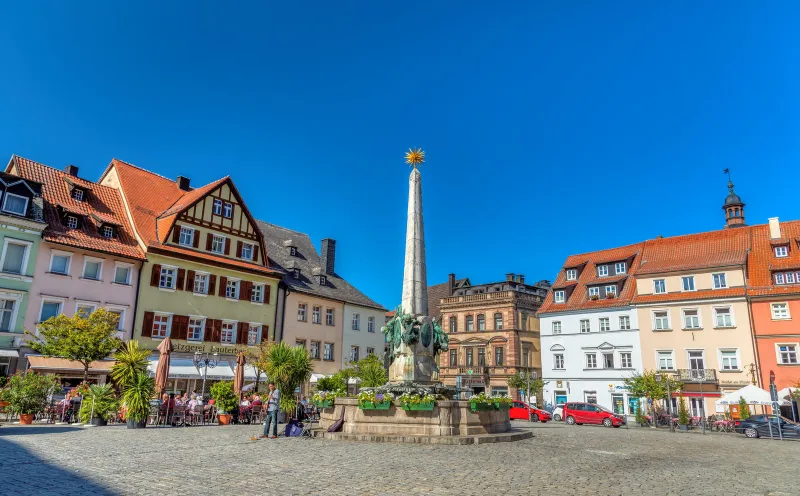 Kulmbach, city center, fountain