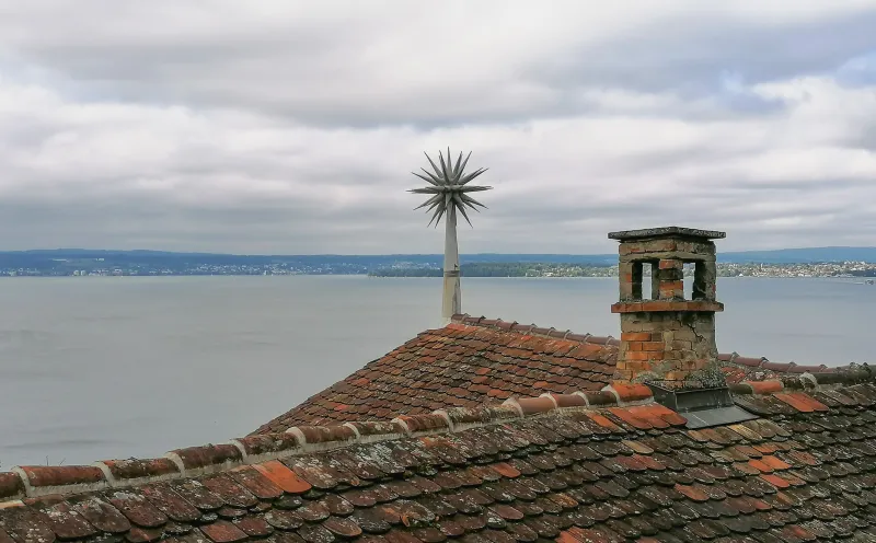 Above the rooftops of Meersburg
