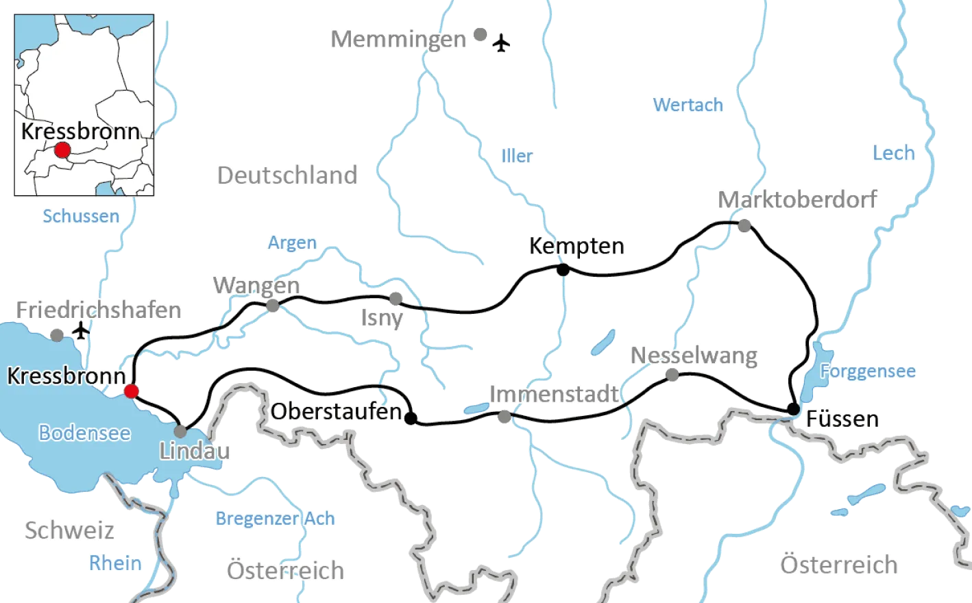 Active bike tour through the Allgäu Region