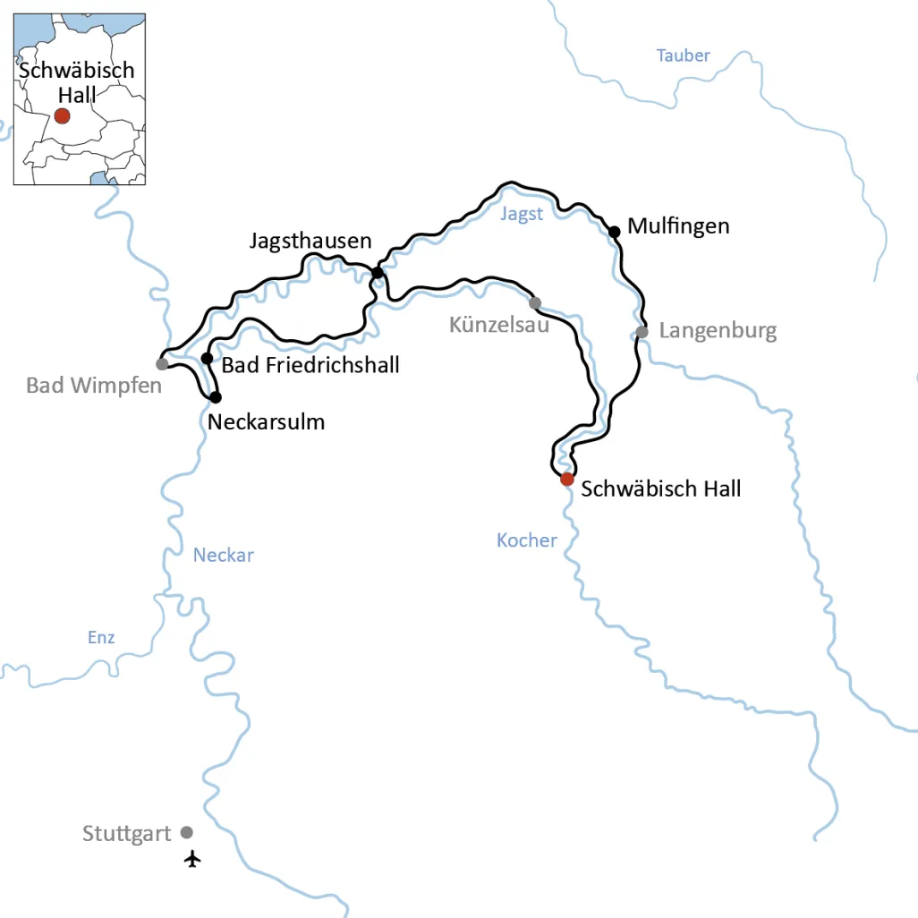 The Kocher-Jagst cycle path