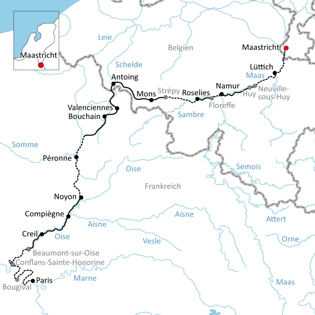  By bike and boat from Maastricht to Paris