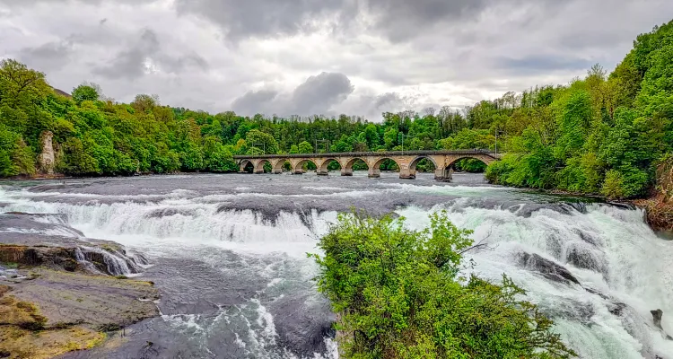 The Rhine Falls near Schaffhausen